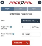 Actual time taken 1:59:07 shown in decimals