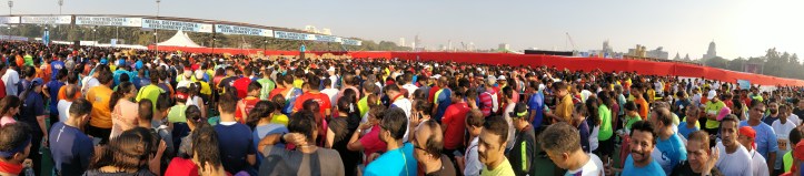 We were lucky the queuing crowds were calm after the finish line at TMM20